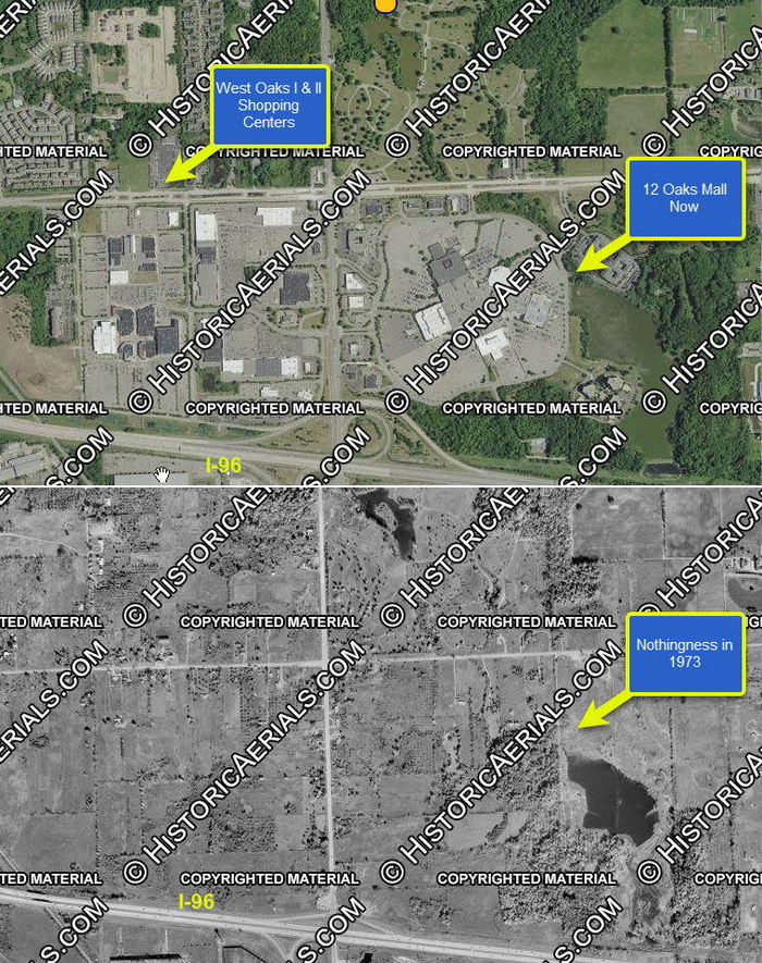 Twelve Oaks Mall - Then Vs Now (newer photo)